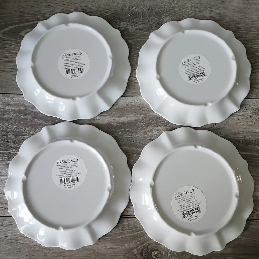 Pioneer Woman Breezy Blossom Indoor Outdoor Melamine Set of‎ 4 Salad Plates NEW